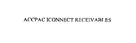 ACCPAC ICONNECT RECEIVABLES