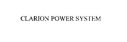 CLARION POWER SYSTEM