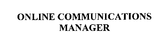 ONLINE COMMUNICATIONS MANAGER
