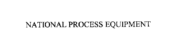 NATIONAL PROCESS EQUIPMENT