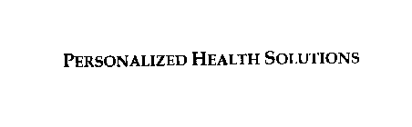 PERSONALIZEDHEALTHSOLUTIONS