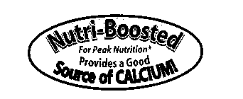 NUTRI-BOOSTED FOR PEAK NUTRITION* PROVIDES A GOOD SOURCE OF CALCIUM!