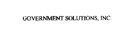 GOVERNMENT SOLUTIONS, INC.