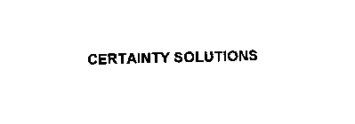 CERTAINTY SOLUTIONS