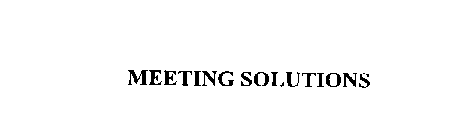 MEETING SOLUTIONS