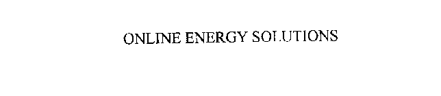ONLINE ENERGY SOLUTIONS