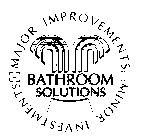BATHROOM SOLUTIONS MAJOR IMPROVEMENTS MINOR INVESTMENTS