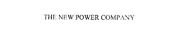 THE NEW POWER COMPANY