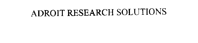 ADROIT RESEARCH SOLUTIONS