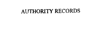 AUTHORITY RECORDS
