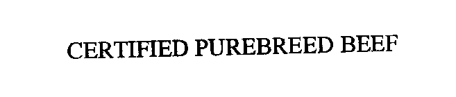 CERTIFIED PUREBREED BEEF