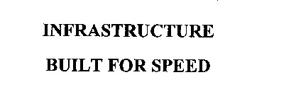 INFRASTRUCTURE BUILT FOR SPEED