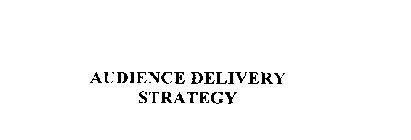 AUDIENCE DELIVERY STRATEGY