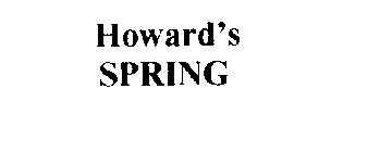 HOWARD'S SPRING