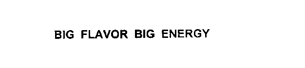 BIG FLAVOR BIG ENERGY