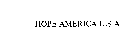 HOPE AMERICA U.S.A.