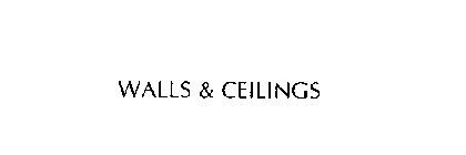 WALLS & CEILINGS
