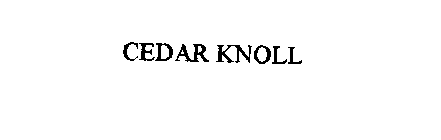CEDAR KNOLL