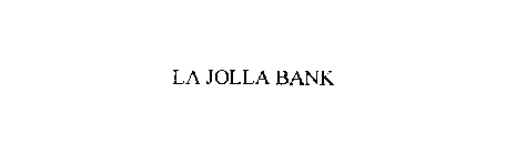LA JOLLA BANK
