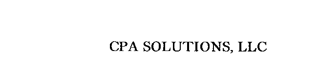 CPA SOLUTIONS, LLC