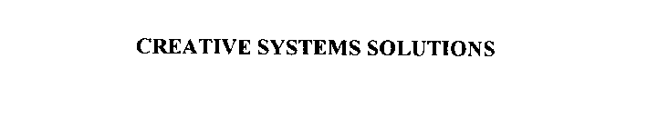 CREATIVE SYSTEMS SOLUTIONS