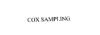 COX SAMPLING