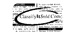 CLASSIFYITSOLD.COM