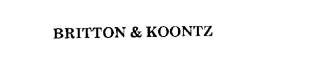 BRITTON & KOONTZ