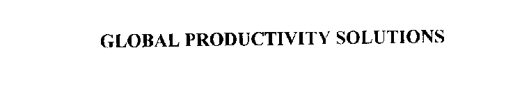 GLOBAL PRODUCTIVITY SOLUTIONS