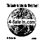 THE LEADER IN SALES THE WORLD OVER 4-SALE IN.COM & DESIGN