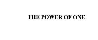 THE POWER OF ONE