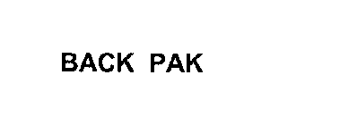BACK PAK