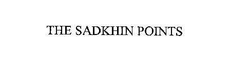 THE SADKHIN POINTS