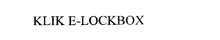 KLIK E-LOCKBOX