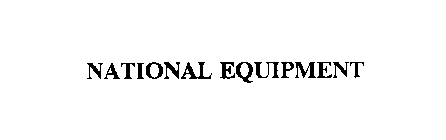 NATIONAL EQUIPMENT
