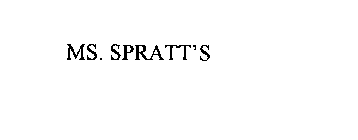 MS. SPRATT'S