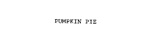 PUMPKIN PIE