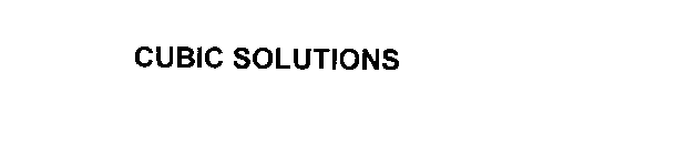 CUBIC SOLUTIONS