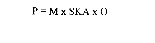 P = M X SKA X O