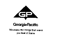 GP GEORGIA-PACIFIC WE MAKE THE THINGS THAT MAKE YOU FEEL AT HOME