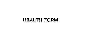 HEALTH FORM
