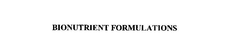 BIONUTRIENT FORMULATIONS