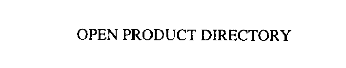 OPEN PRODUCT DIRECTORY