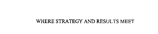 WHERE STRATEGY AND RESULTS MEET