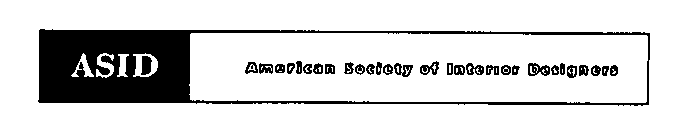 ASID AMERICAN SOCIETY OF INTERIOR DESIGNERS