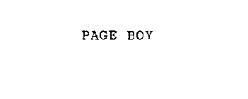 PAGE BOY