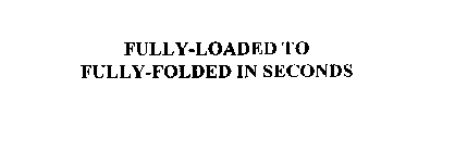 FULLY-LOADED TO FULLY-FOLDED IN SECONDS