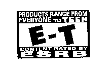 EVERYONE TO TEEN E-T ESRB ESRB.ORG