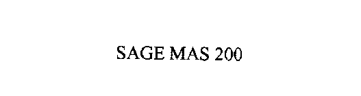 SAGE MAS 200
