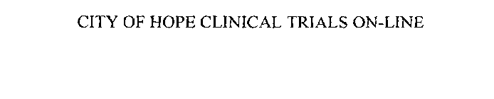 CITY OF HOPE CLINICAL TRIALS ON-LINE